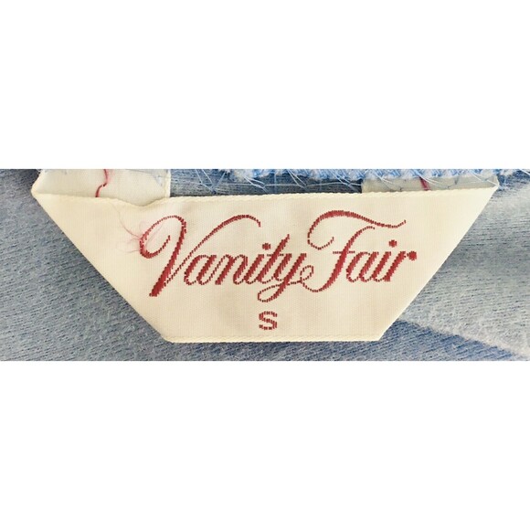 VTG 70s Vanity Fair Periwinkle Blue Puff Sleeve Belted Robe Women's Size Small - Picture 8 of 8